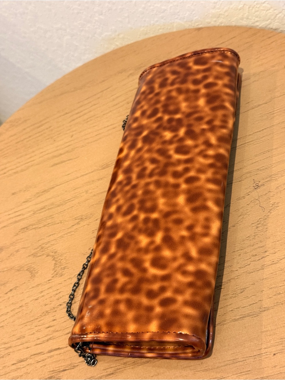 The‎ Limited Leopard-Print Patent Clutch in Brown - Picture 2 of 5